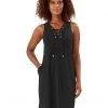 Tommy Bahama Swimwear Color-Block Lace-Up Spa Dress