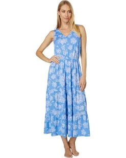 Tommy Bahama Sleepwear V-Neck Sleeveless Maxi Gown