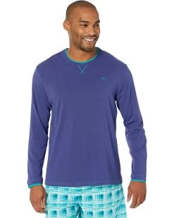 Tommy Bahama Sleepwear Crew Neck Long Sleeve Tee Shirt