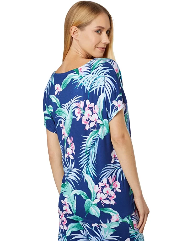 Tommy Bahama Sleepwear Short Sleeve Crop Pants PJ Set - Image 3