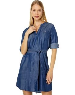 Tommy Bahama Dresses Mission Beach Indigo Long Sleeve Dress