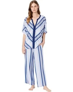 Tommy Bahama Sleepwear Short Sleeve Crop PJ Set