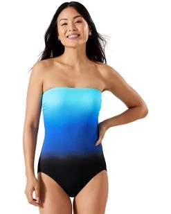 Tommy Bahama Swimwear Island Cays Engineered Bandeau One-Piece