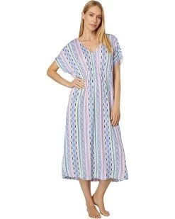 Tommy Bahama Sleepwear Geo Stripe Long Caftan