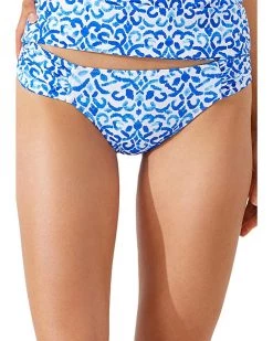 Tommy Bahama Swimwear Scrolls Reversible Shirred Hipster