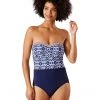Tommy Bahama Swimwear Island Cays Ikat Bandeau One-Piece
