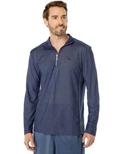 Tommy Bahama Sleepwear 1/4 Zip Pique Top