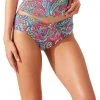 Tommy Bahama Swimwear Paisley Keys Twist Band High-Waist Bikini Bottoms