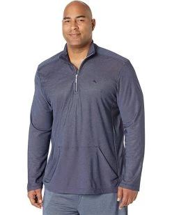 Tommy Bahama Sleepwear Big & Tall 1/4 Zip Pique Top